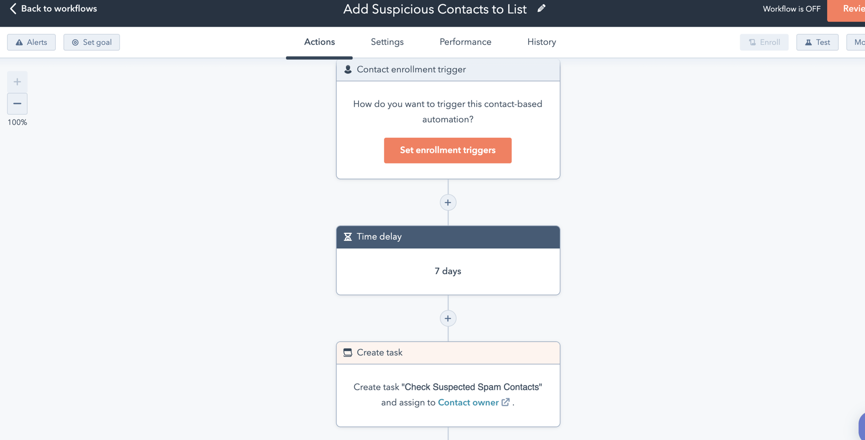 Detect and remove spam contacts from Hubspot